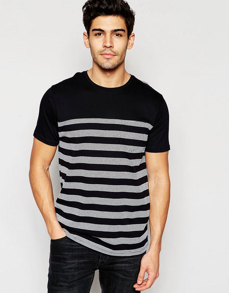 Brave Soul Textured Stripe T-Shirt