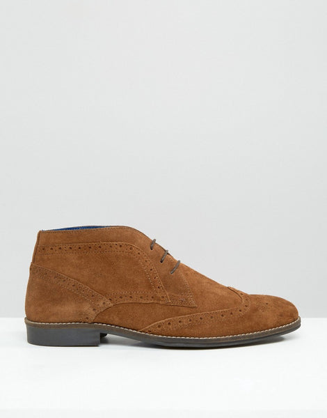 Red Tape Brogue Ankle Boots