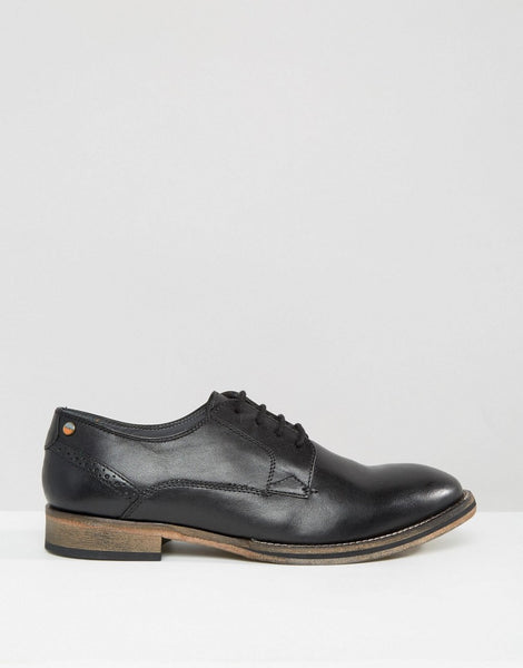 Frank Wright Merton Oxford Shoes In Black Leather